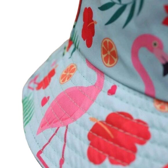 Reversible Flamingo & Watermelon Print Bucket Hat - Picture 3 of 4